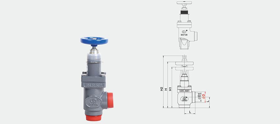 TVD-A Welding Right-Angle Stop and Control Valve
